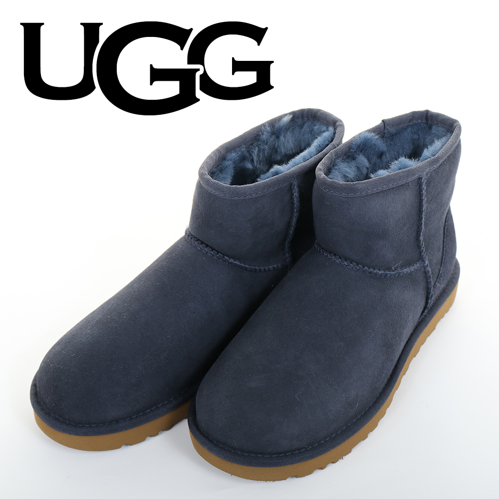 ほぼ未使用】UGG ムートンブーツ ネイビー 25.0cm - ブーツ