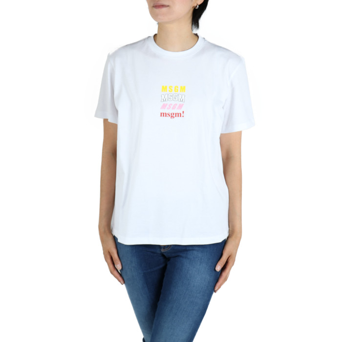 エムエスジーエム MDM168 01 ホワイト レディース Tシャツ 【MSGM WH】