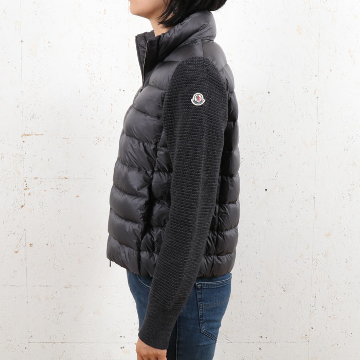 身幅48cm新品未使用　MONCLER ニットコンビダウンカーディガン　S