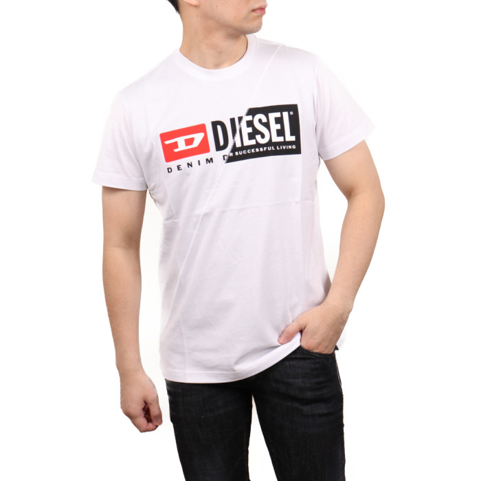 ディーゼル DIESEL メンズ クルーネック 半袖Tシャツ 00SDP1 100 ホワイト【WH】2020sstshirtsco