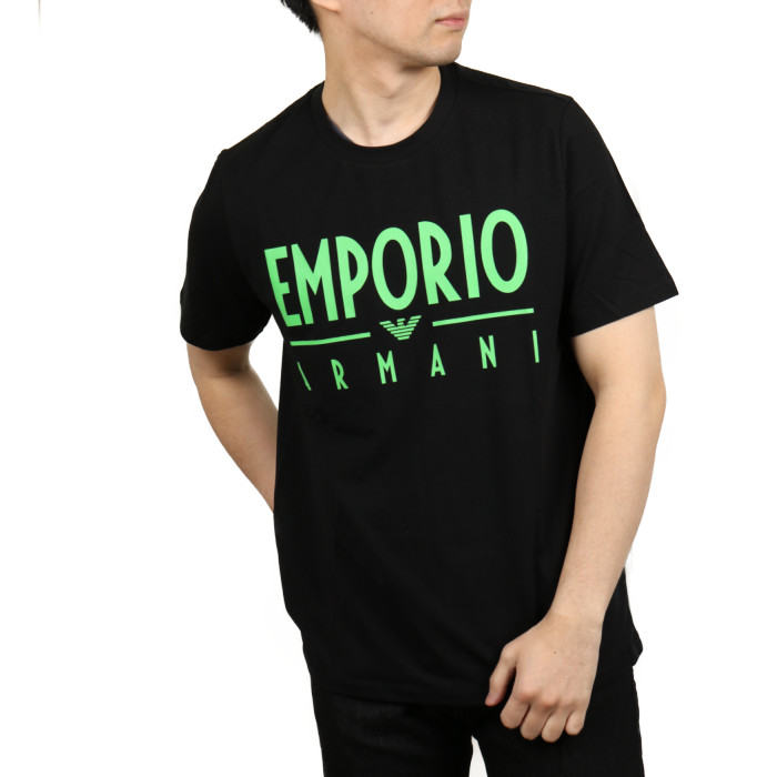 エンポリオアルマーニEMPORIOARMANIメンズTシャツ3H1T90ブラック【BK】M
