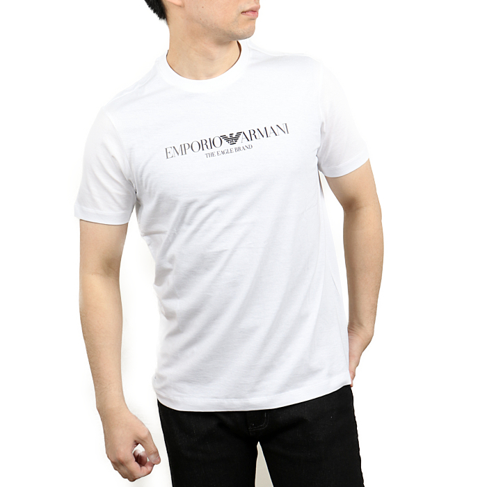 エンポリオアルマーニEMPORIOARMANIメンズTシャツ8N1T61ホワイト【WH】XXL