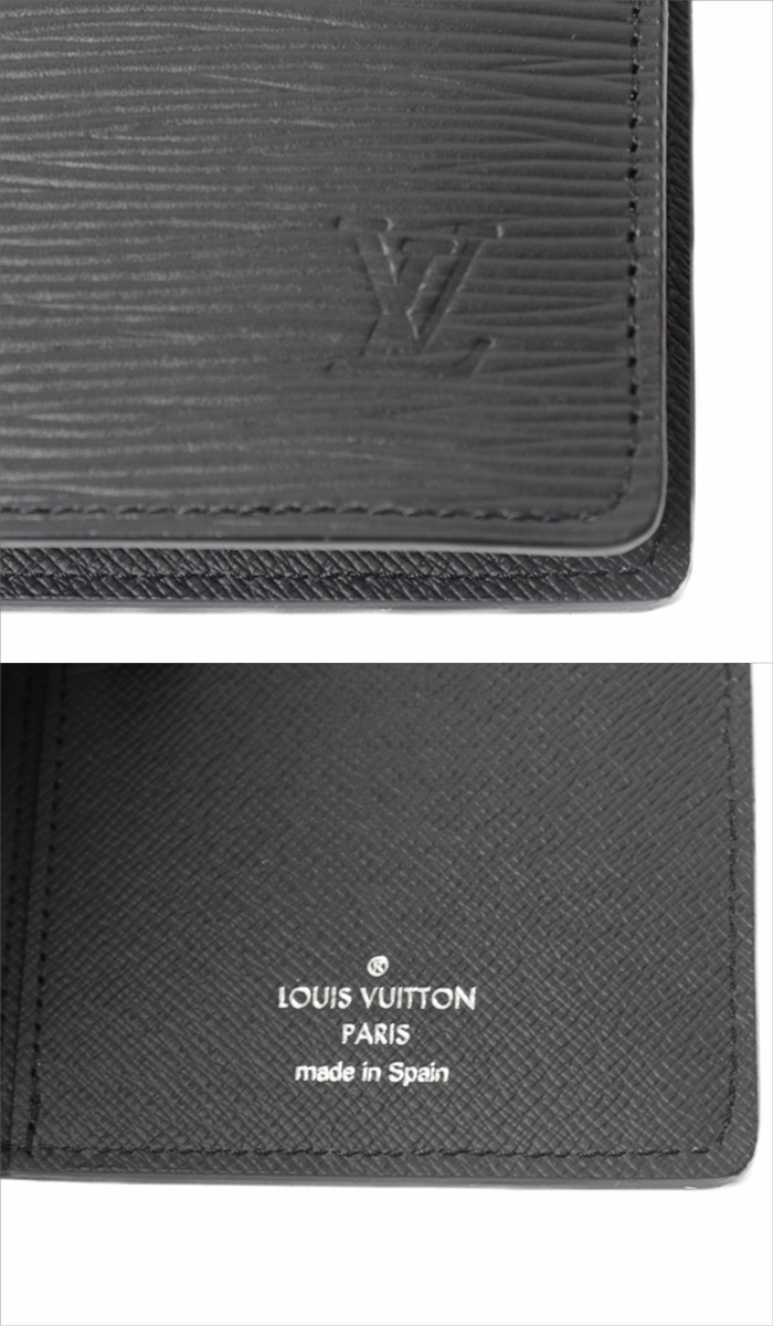 ルイヴィトン LOUIS VUITTON 小銭入れ付き　長財布 ポルトフォイユ ブラザ M60622 エピ ノワール メンズ 