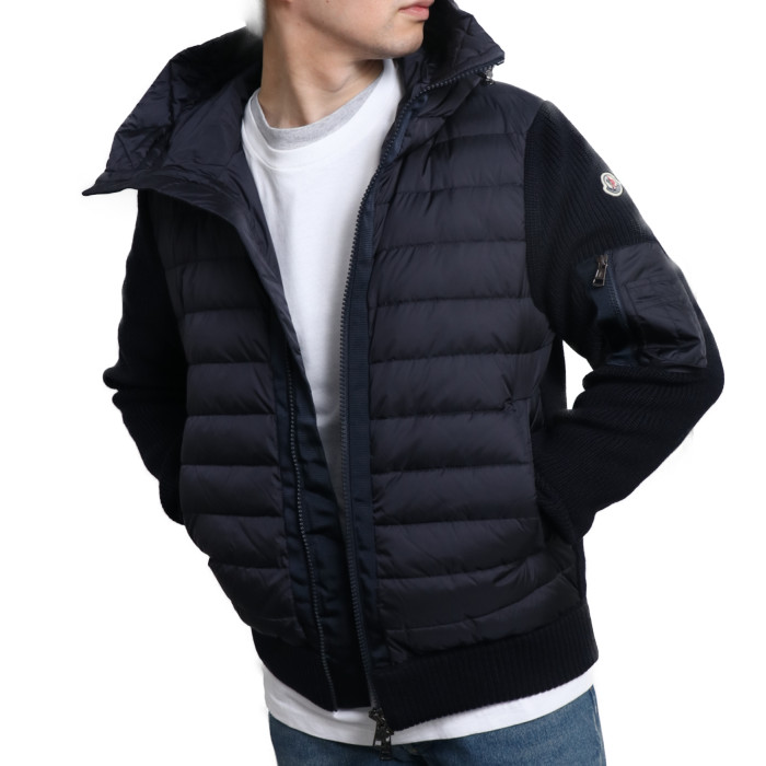 モンクレール ネイビーメンズ ニットダウン MONCLER104634365