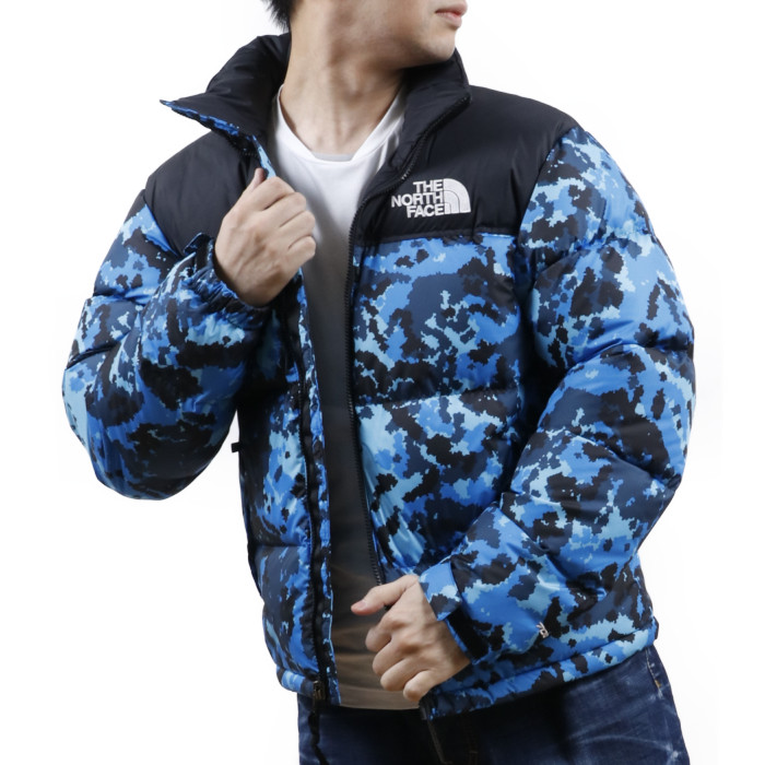 northface ダウン　メンズジップボタンジップアップ