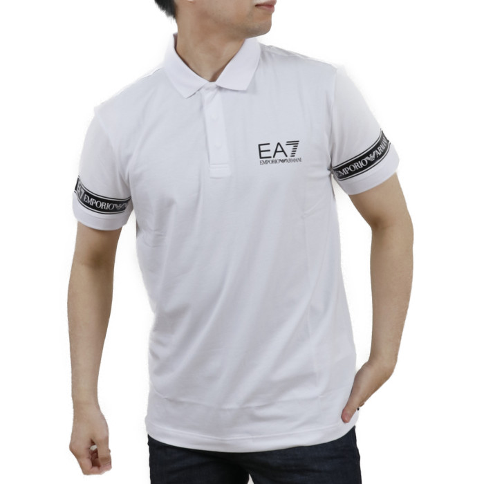 イーエーセブン EA7 メンズ 半袖 ポロシャツ 3KPF04 1100 ホワイト【WHITE】