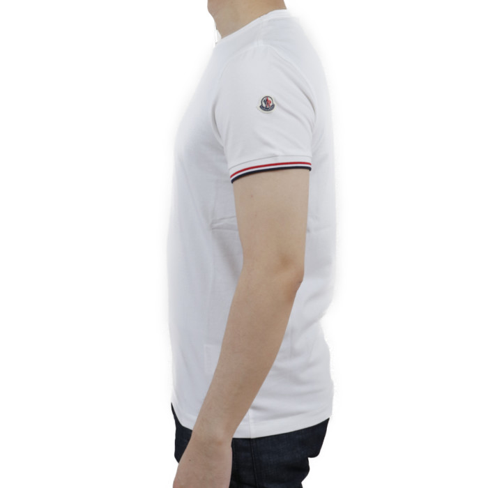 モンクレール MONCLER メンズ 半袖 Tシャツ カットソー 8C716 8C71600 87296 004 ホワイト【WHITE】