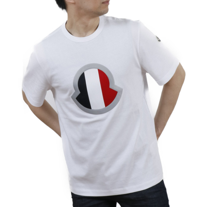 モンクレール MONCLER メンズ 半袖 Tシャツ カットソー 8C7B4 8C7B440 8390T 001 ホワイト【WHITE】