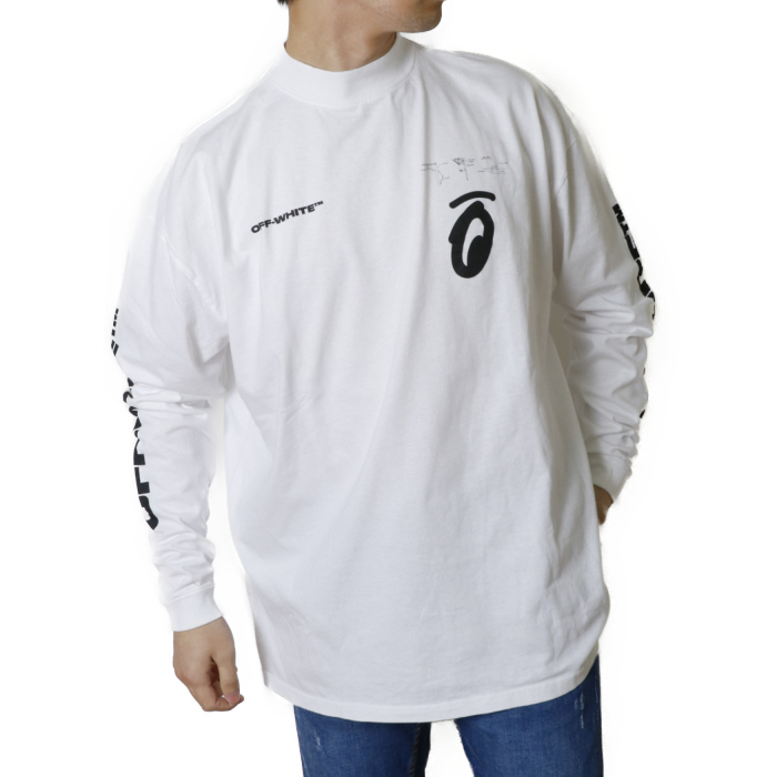 多慶屋公式サイト / オフホワイト OFFWHITE メンズ 長袖 Tシャツ カットソー ロンT OMAB032E19185010 ホワイト 【WHITE】