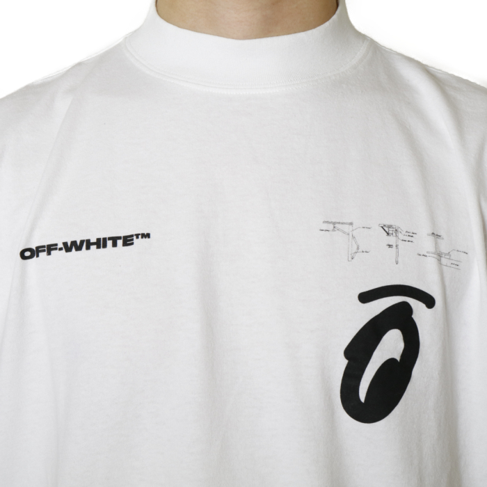 オフホワイト OFFWHITE メンズ 長袖 Tシャツ カットソー ロンT OMAB032E19185010  ホワイト【WHITE】