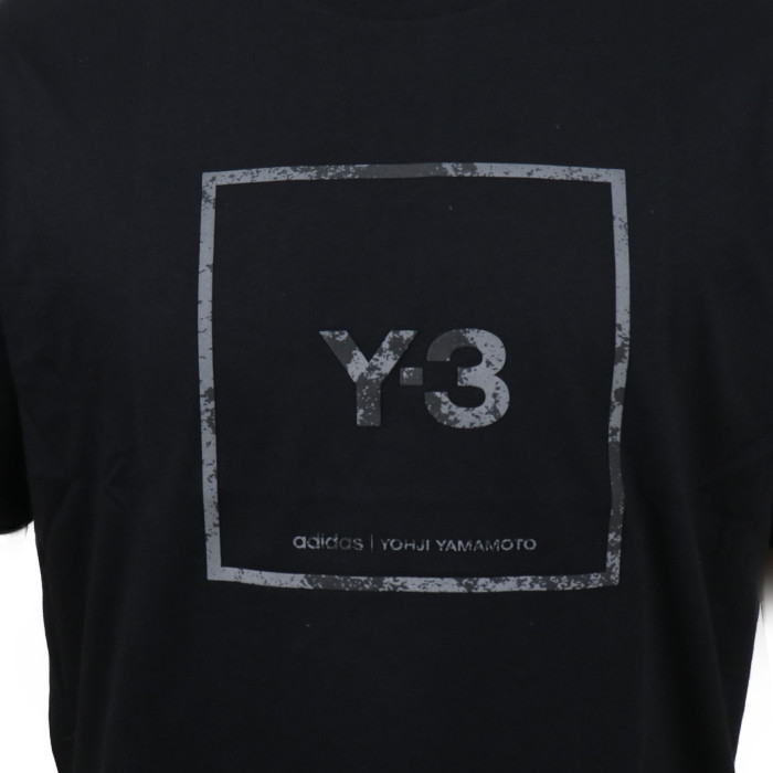 メンズY-3 ワイスリー ブラック半袖Tシャツ GV6060  M