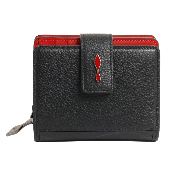 【送料無料!】クリスチャンルブタン Christian Louboutin 小銭入れ付き 二つ折り財布 Paloma mini wallet 3195015 CM53 ブラック レディース 