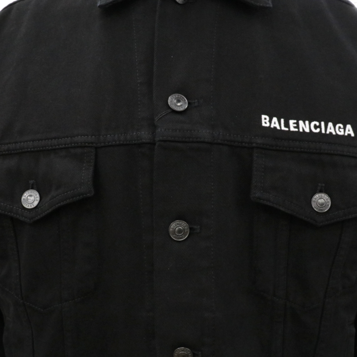 バレンシアガ BALENCIAGA デニムジャケット 628701 TEW35  ブラック【BLACK】 サイズ【44】