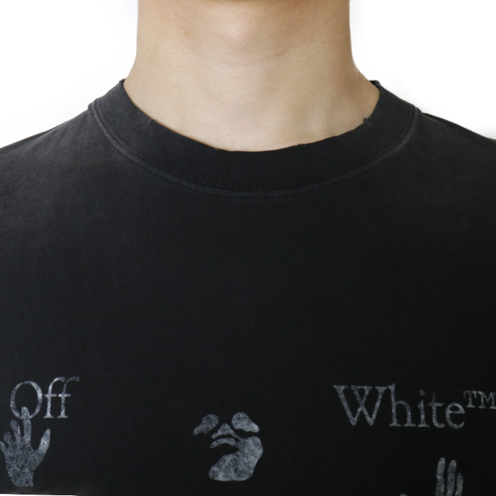 オフホワイト OFFWHITE メンズ 半袖 Tシャツ カットソー OMAA027F20FAB001  ブラック【BLACK】 サイズ【S】