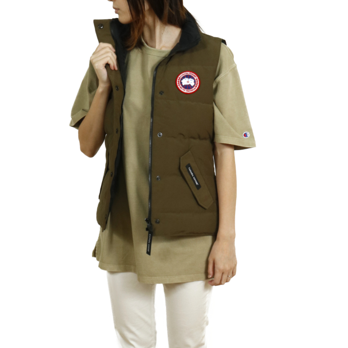 【送料無料!】カナダグース CANADA GOOSE レディース ダウンベスト FREESTYLE VEST フリースタイル ベスト 2832L  カーキ【KHAKI】