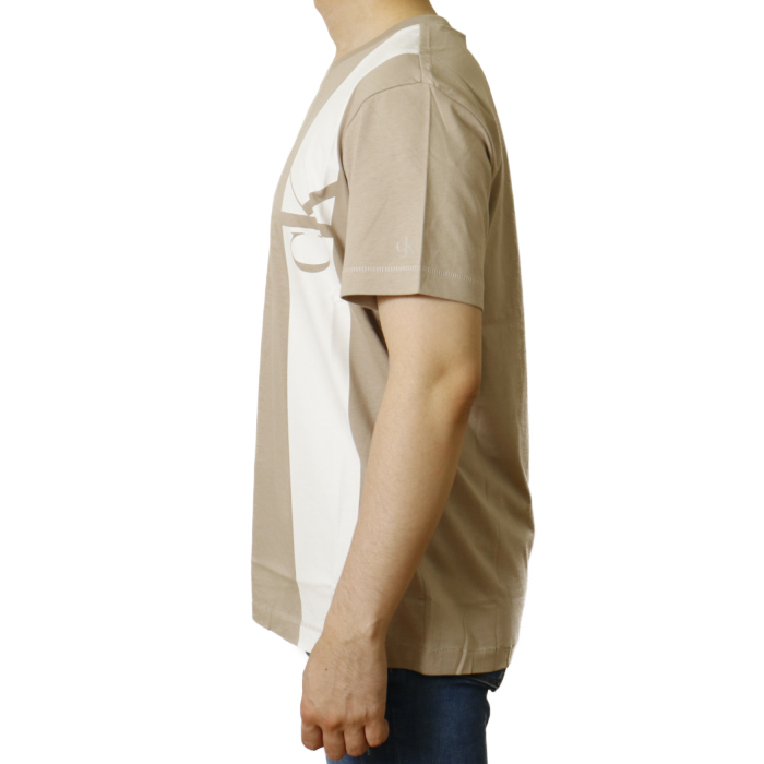 【送料無料!】カルバンクライン ジーンズ CALVIN KLEIN JEANS メンズ 半袖 Tシャツ カットソー J30J317077 PFT ベージュ【BEIGE】