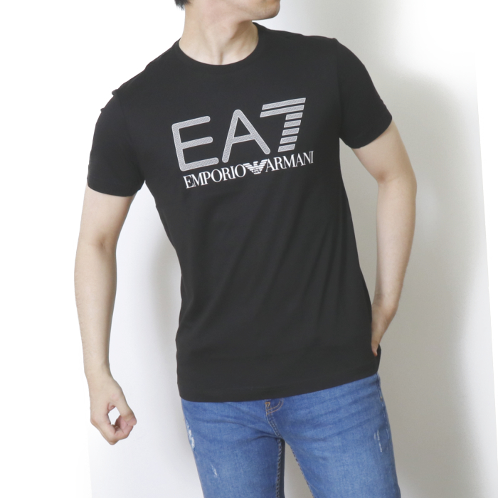 イーエーセブン EA7 メンズ 半袖 Tシャツ カットソー 3KPT81 1200  ブラック【BLACK】