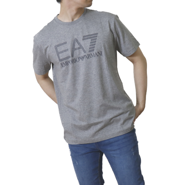 イーエーセブン EA7 メンズ 半袖 Tシャツ カットソー 3KPT81 3905  グレー【GRAY】