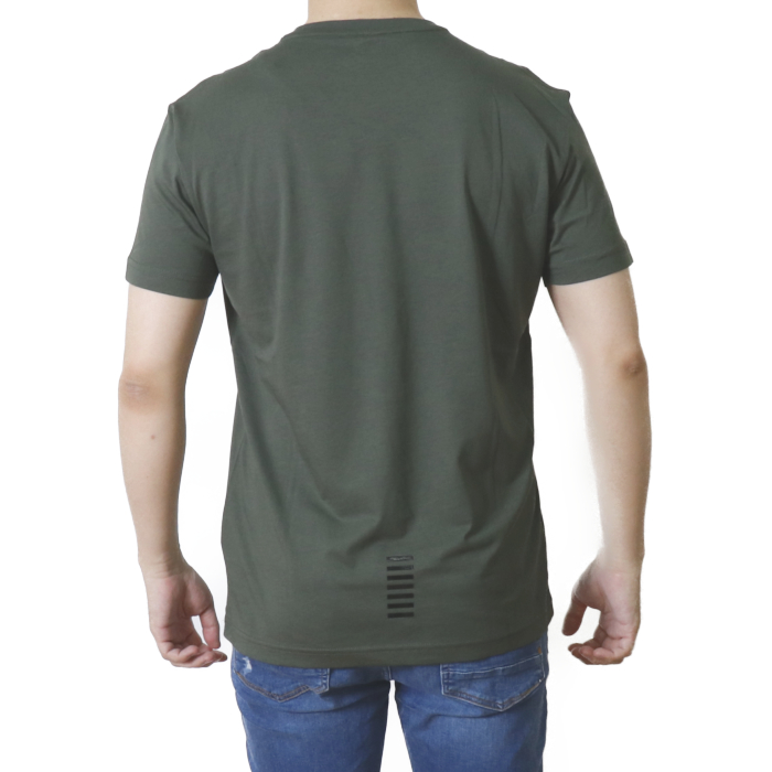 イーエーセブン EA7 メンズ 半袖 Tシャツ カットソー 8NPT51 1862  カーキ【KHAKI】