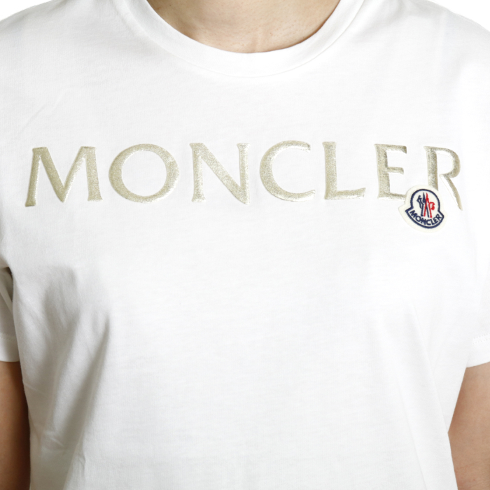 モンクレール MONCLER レディース 半袖 Tシャツ カットソー 8C715 8C71510 V8094 033 ホワイト【WHIITE】