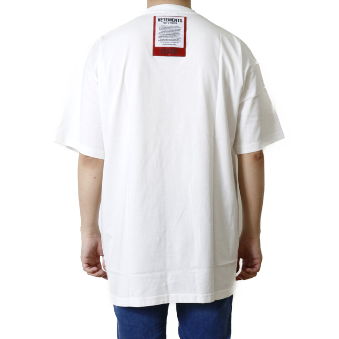ヴェトモン VETEMENTS ユニセックス 半袖 Tシャツ カットソー UE51TR540W  ホワイト【WHITE】 サイズ【XS】