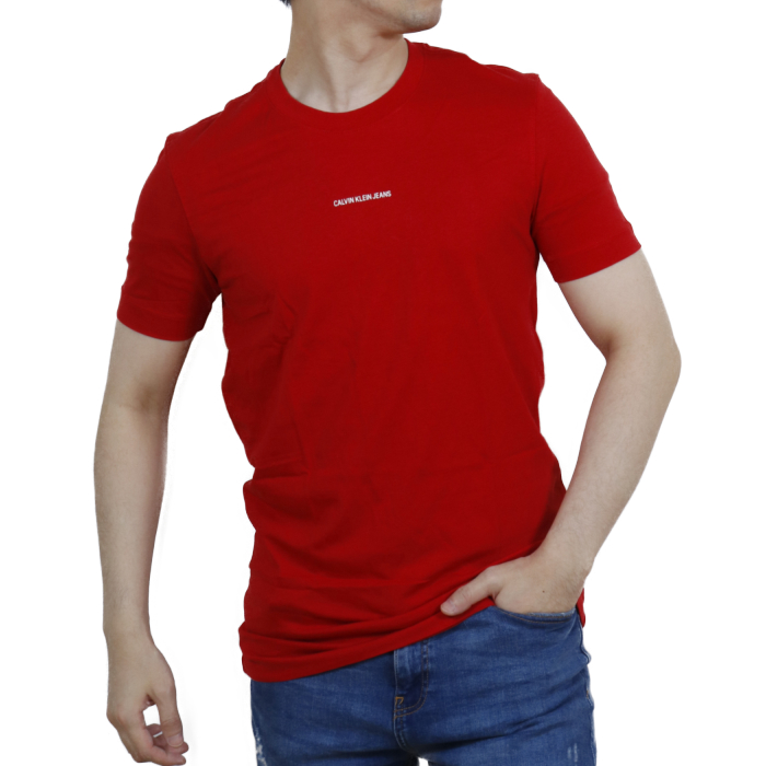 カルバンクライン　ジーンズ CALVIN KLEIN JEANS メンズ 半袖 Tシャツ J30J318067 XCF レッド【RED】