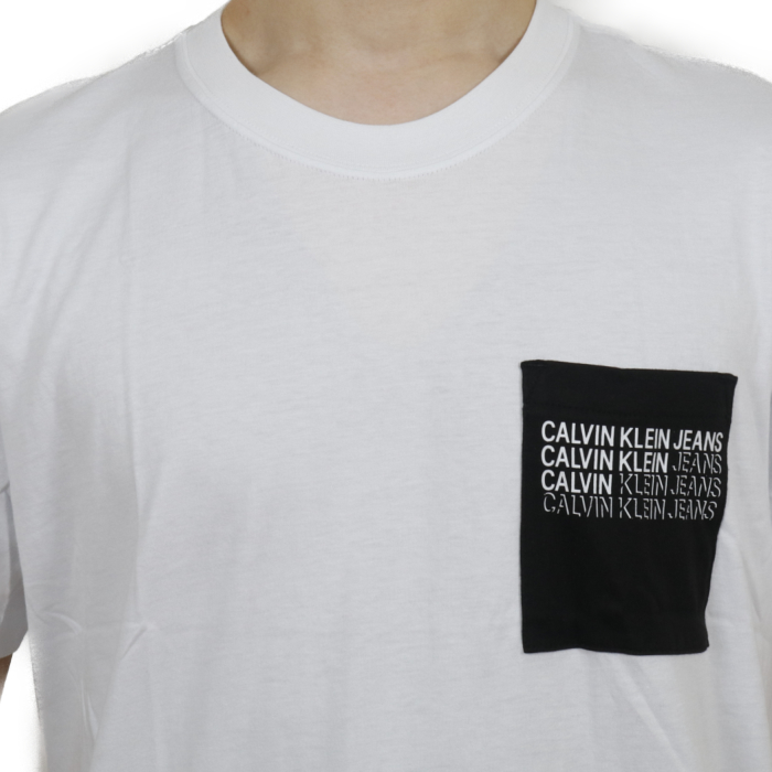 カルバンクライン　ジーンズ CALVIN KLEIN JEANS メンズ 半袖 Tシャツ J30J319293 YAF ホワイト【WHITE】