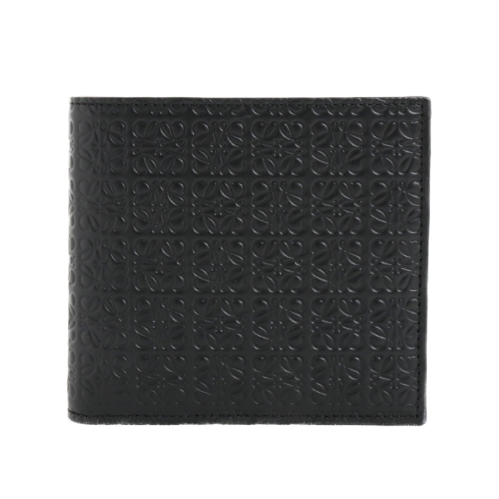 LOEWE ロエベ 二つ折り財布 リピートバイフォールドウォレット C499302X01 1100 ブラック メンズ