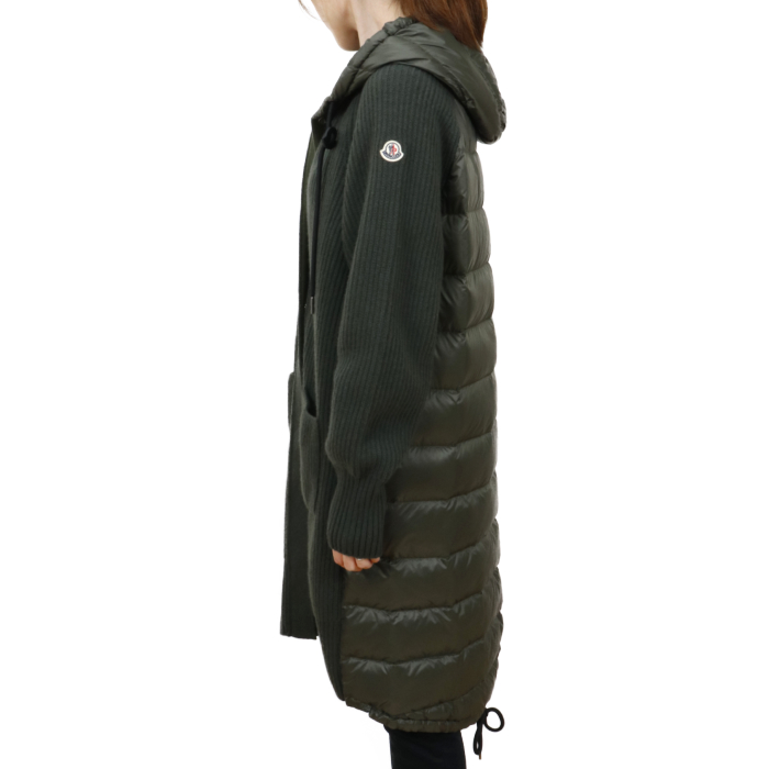 モンクレール MONCLER レディース ニット ダウンコート 9B00009 M1241 829 カーキ【KHAKI】 S