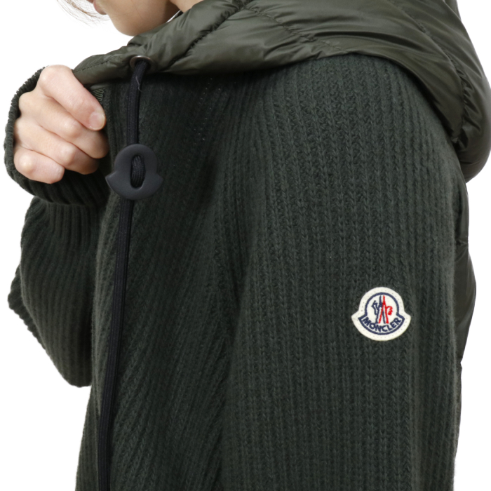 モンクレール MONCLER レディース ニット ダウンコート 9B00009 M1241 829 カーキ【KHAKI】 S