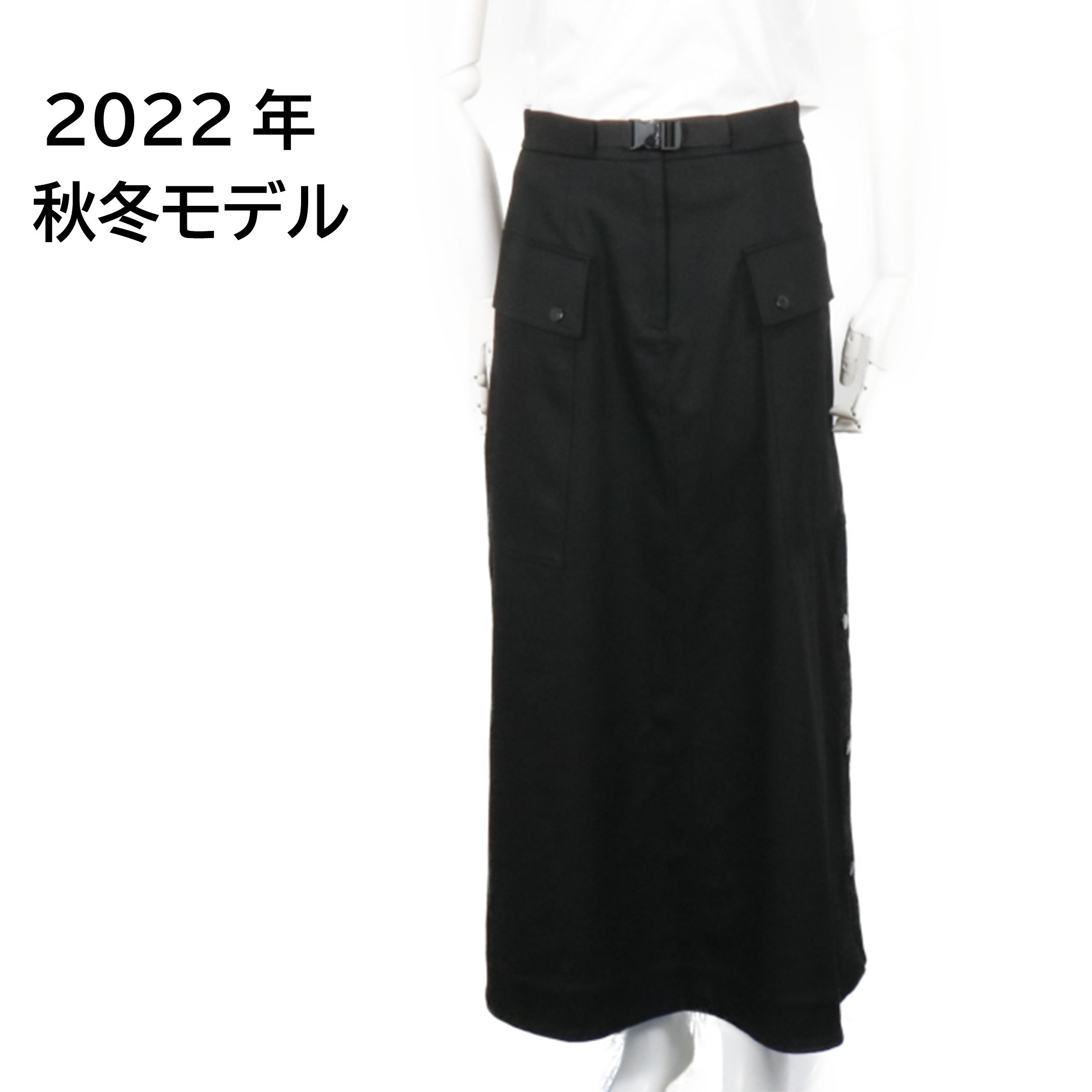 モンクレール MONCLER レディース スカート 2D00003 2D00003 54AUL 999 ブラック 【BLACK】 40