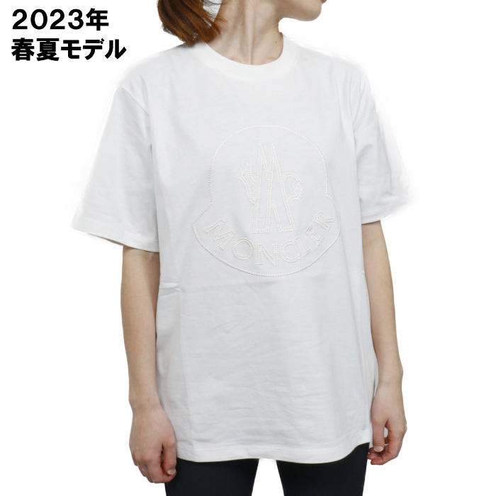 モンクレール MONCLER レディース Tシャツ 8C00014 829HP 033 ホワイト【XS】