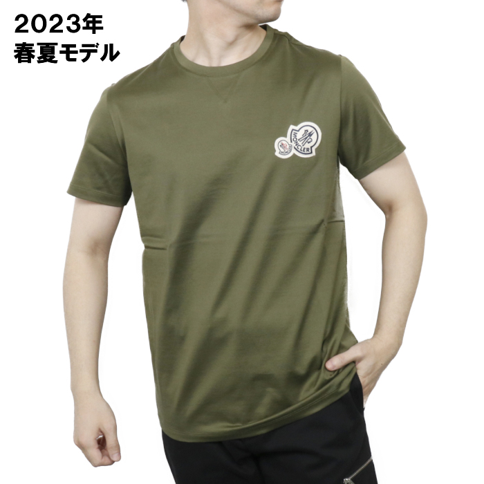 モンクレール MONCLER メンズ Tシャツ 8C00058 8390Y 875 カーキ【S】