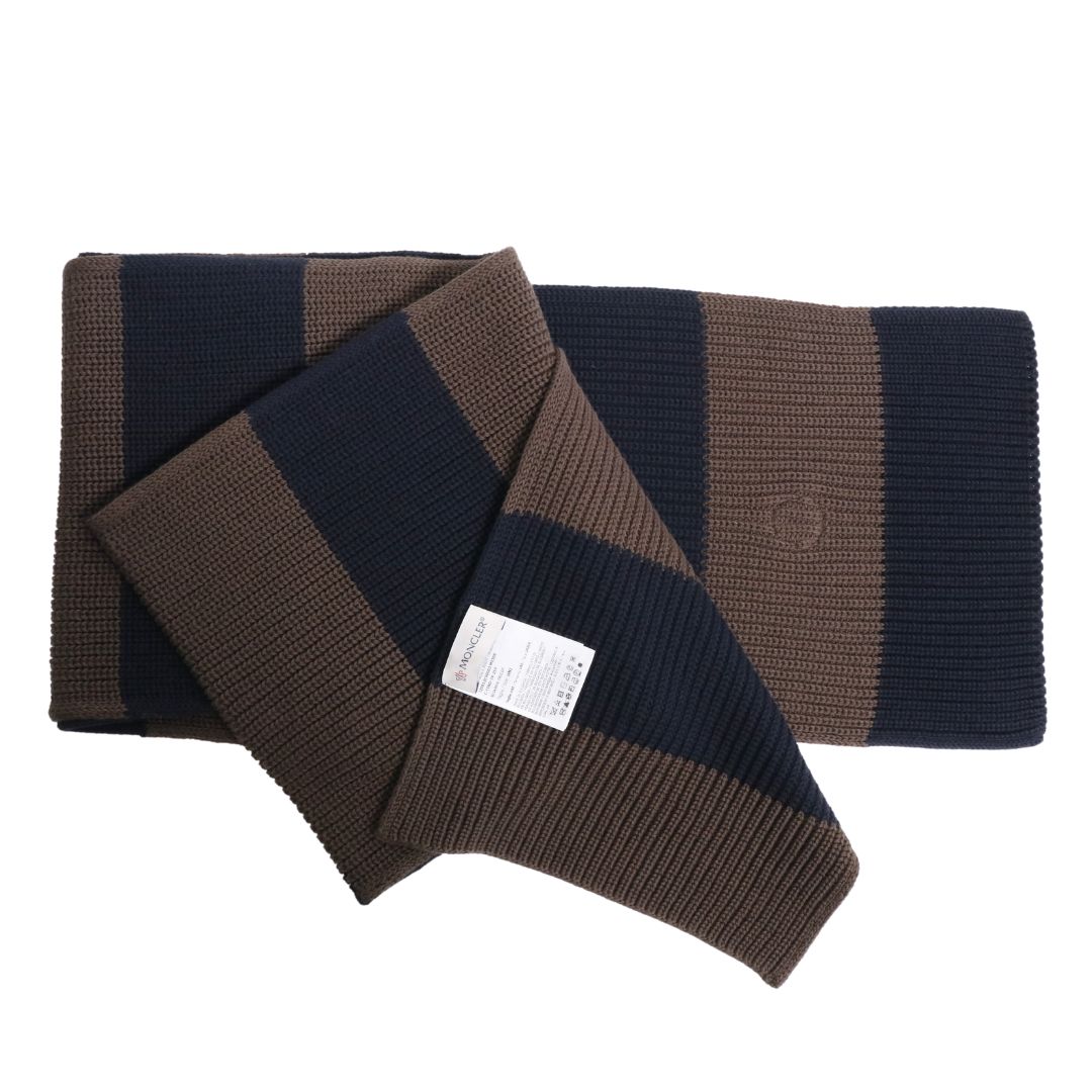 【完売御礼】MONCLER  モンクレール メンズ  SCARF スカーフ マフラー  3C00003 M1509 ネイビー NAVY