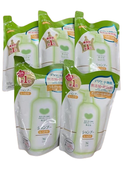 【送料無料】牛乳石鹸 カウブランド 無添加シャンプー しっとり 詰替用 380mL 5個セット 