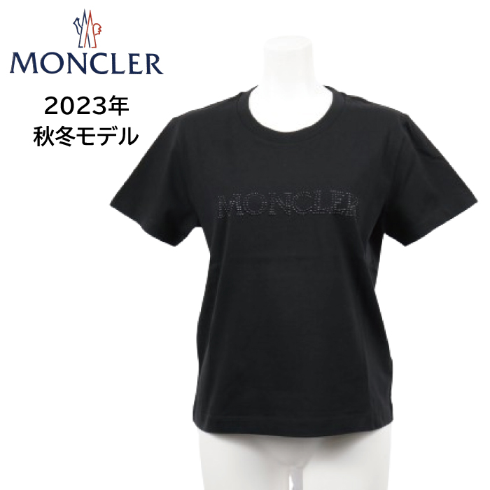 MONCLER モンクレール レディース カットソー Tシャツ 半袖 8C00014 829HP ロゴ 黒 ブラック 【BLACK】S M L XL 各サイズ