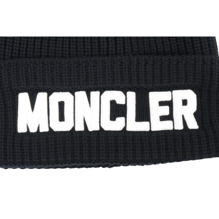 MONCLER モンクレール レディース ニットキャップ 3B00049 M1131 黒 ブラック 【BLACK】