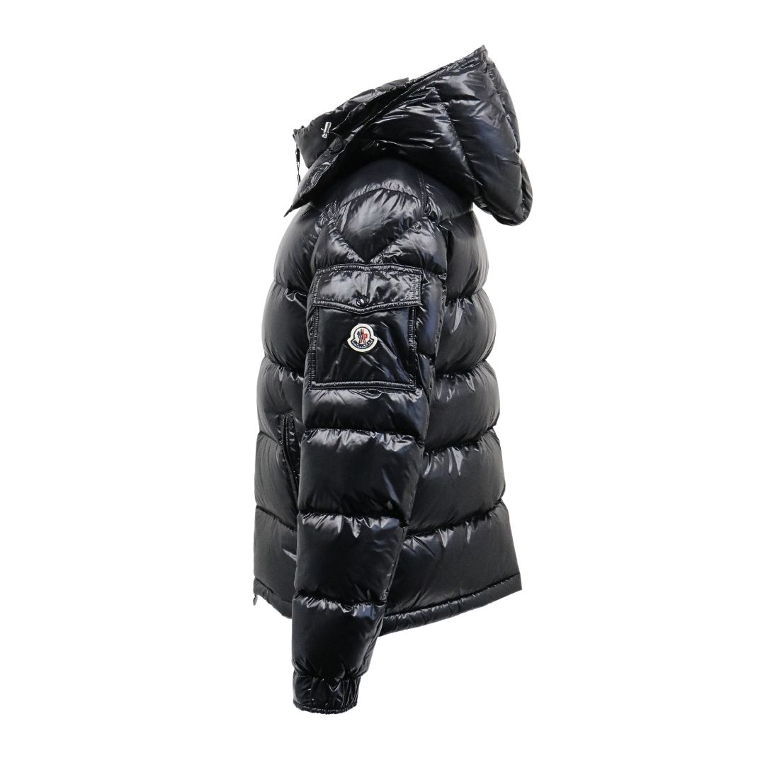 MONCLER MAYA モンクレール マヤ メンズ ダウンジャケット 1A53600 68950 ブラック BLACK 黒 サイズ2 アウター フード ロゴパッチ