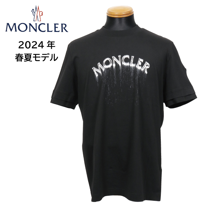 MONCLER  モンクレール メンズ カットソー Tシャツ 8C00002 89A17 ブラック BLACK 黒 （選べるサイズS-XXL）