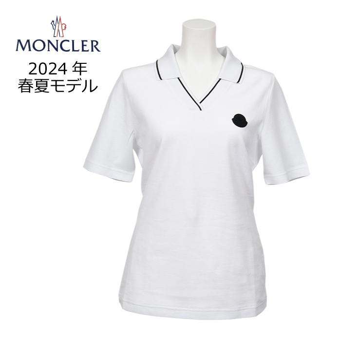 MONCLER モンクレール レディース ポロシャツ 8A00001 899TW ホワイト WHITE （選べるサイズS～XL）