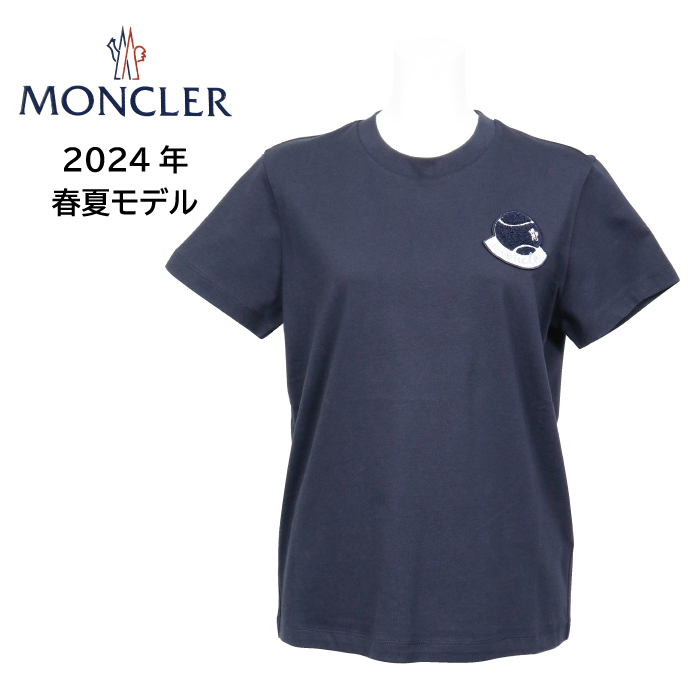モンクレール MONCLER レディース カットソー Tシャツ 半袖 8C00005 ネイビー 紺 NAVY Sサイズ