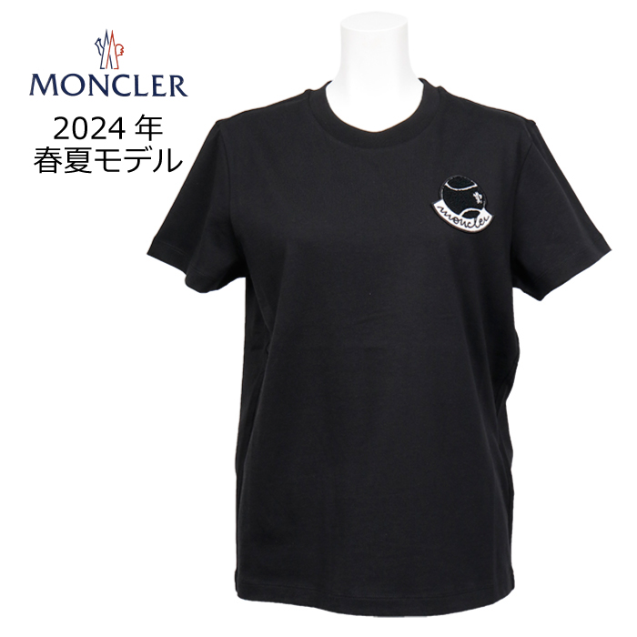 モンクレール MONCLER レディース カットソー Tシャツ 半袖 8C00005 ブラック 黒 BLACK Sサイズ
