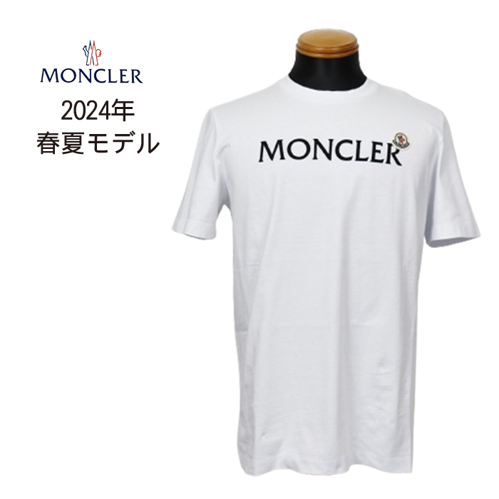 MONCLER モンクレール メンズ カットソー Tシャツ 半袖 8C00057 8390T ホワイト WHITE 白