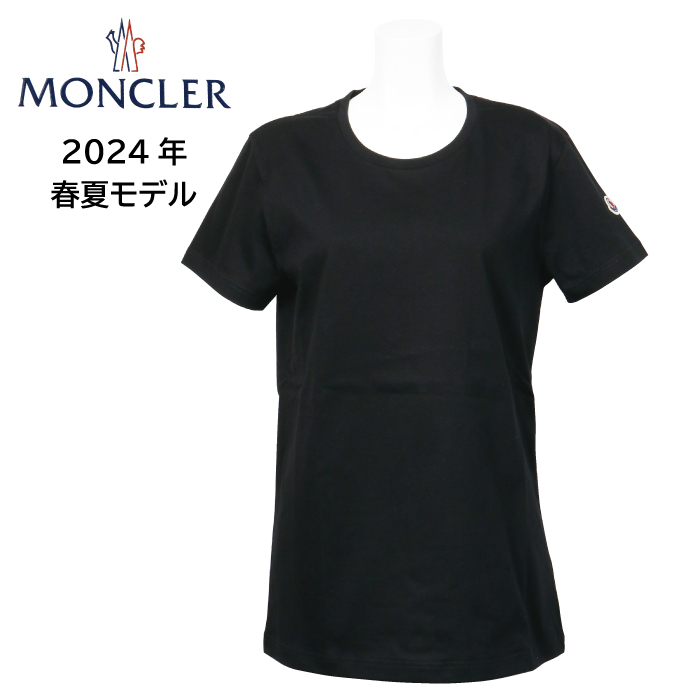 MONCLER モンクレール レディース Tシャツ 8C73200 V8058 ブラック BLACK 黒 サイズM