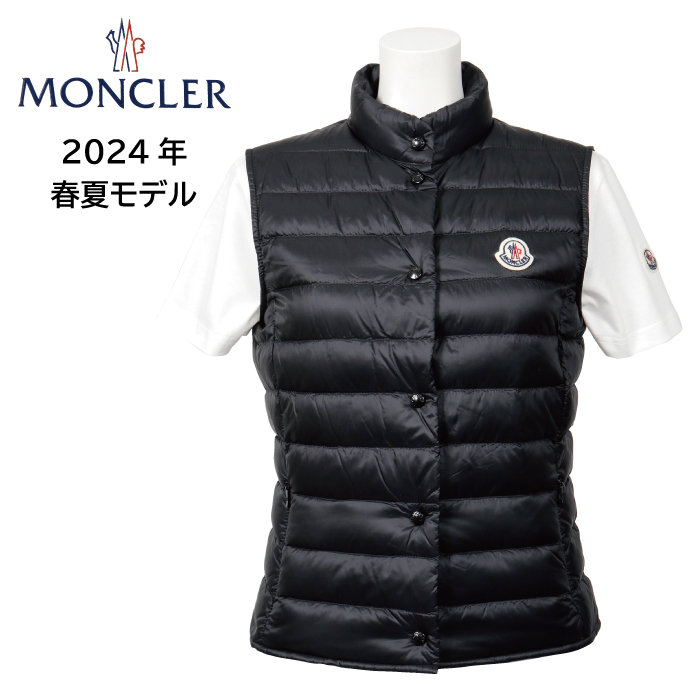 MONCLER  LIANE モンクレール リアネ レディース ダウンベスト ジレ 1A10200 53048 ブラック BLACK 黒