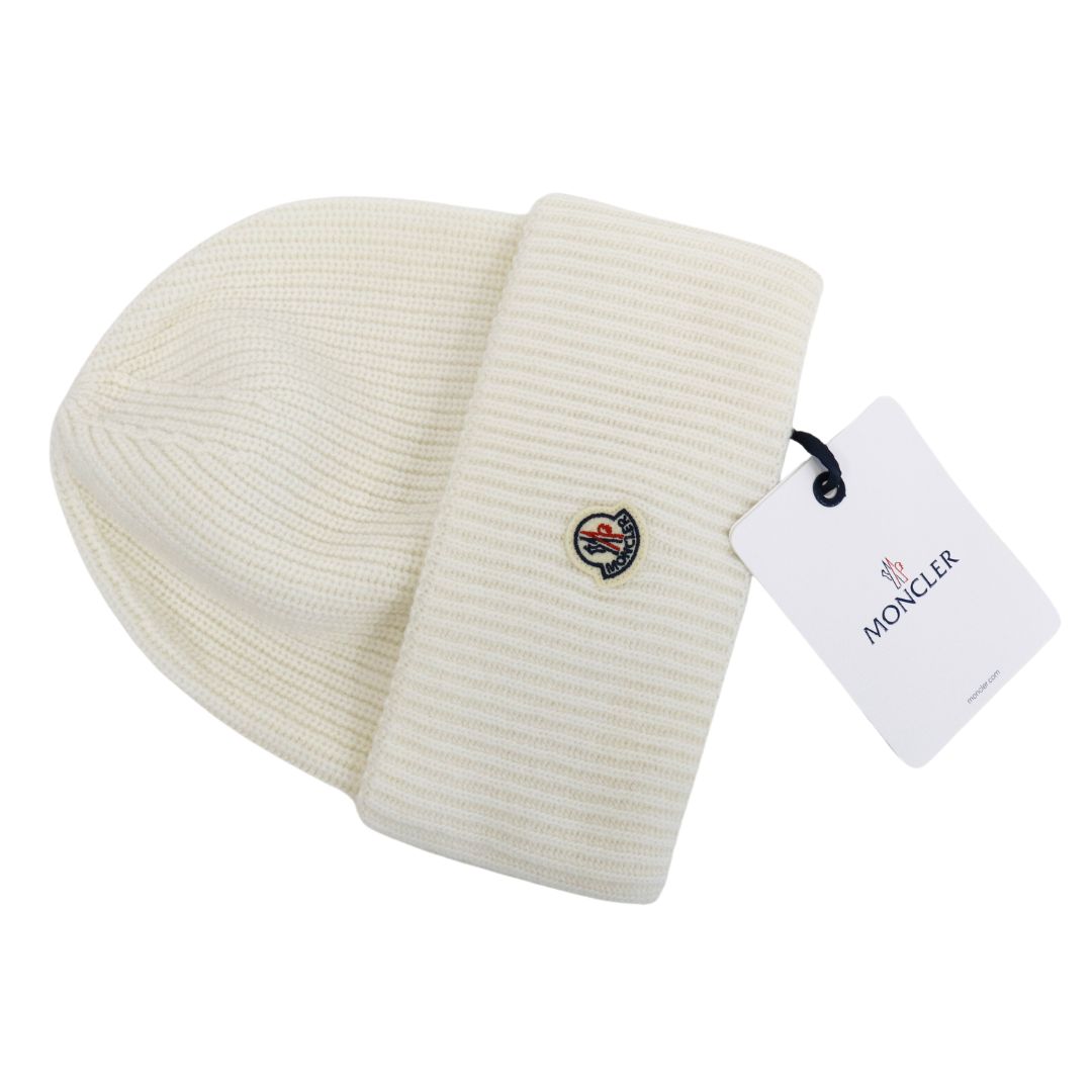 MONCLER モンクレール レディース ニットキャップ 3B00048 M1241 白 ホワイト【WHITE】