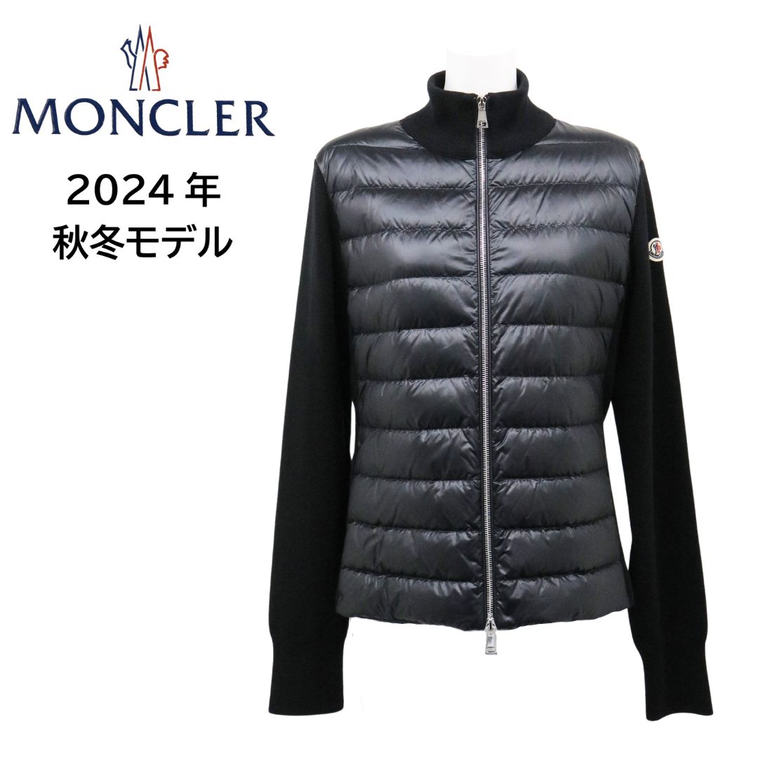 MONCLER モンクレール レディース ダウンジャケット 9B00014 M1131 選べるカラー 選べるサイズ ブラック BLACK 黒 ホワイト WHITE 白 ダウン ニット カーディガン