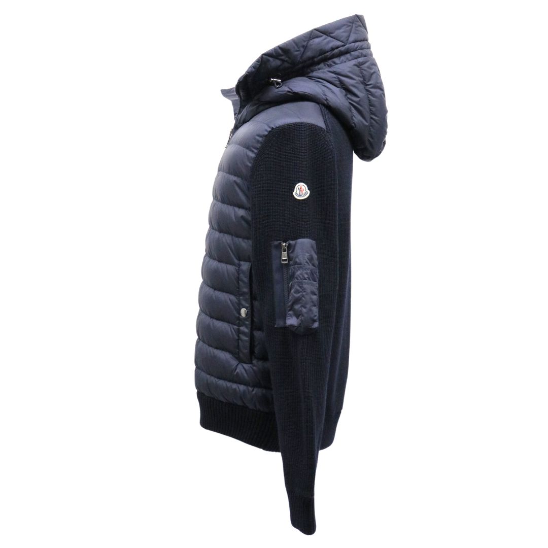  【完売御礼】MONCLER モンクレール メンズ カーディガン ニット ダウンジャケット 9B50800 A9340 ネイビー NAVY サイズS