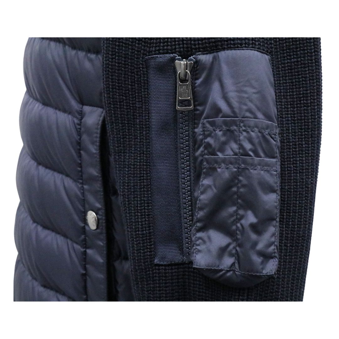  【完売御礼】MONCLER モンクレール メンズ カーディガン ニット ダウンジャケット 9B50800 A9340 ネイビー NAVY サイズS