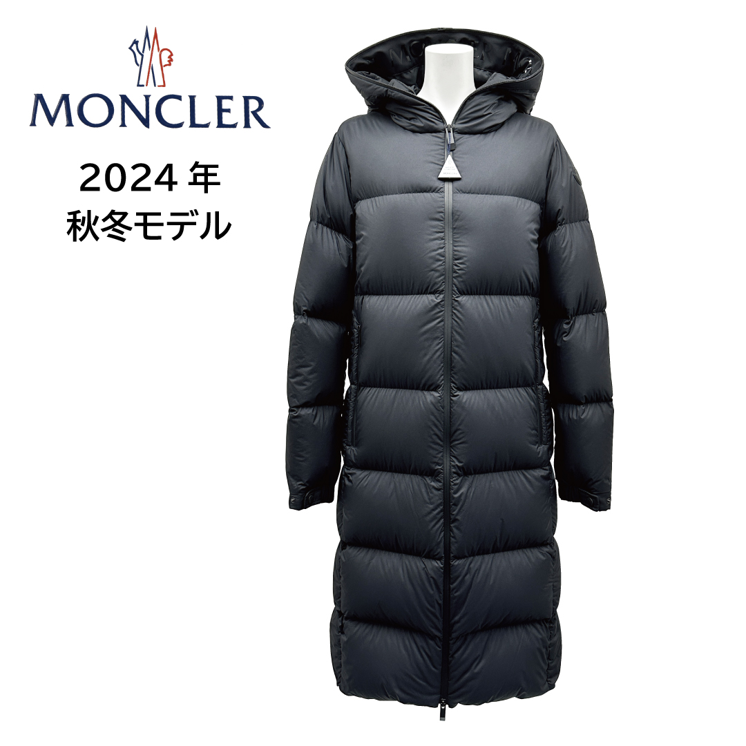 MONCLER モンクレール ARREDOUN アレドゥン レディース ダウンジャケット 1C00004 596K7 ブラック BLACK 黒 サイズ1 アウター ロゴパッチ フード付き